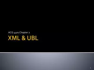 XML &amp; UBL