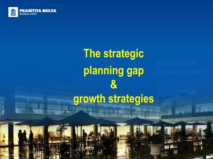 the strategic planning gap growth strategies