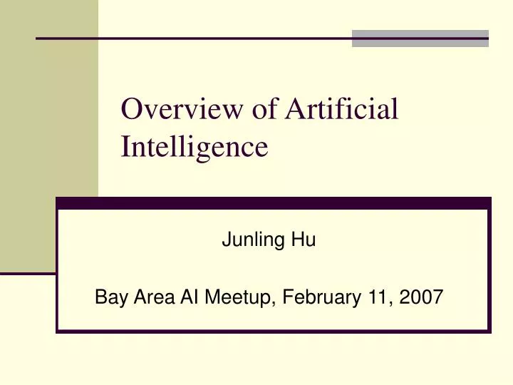 overview of artificial intelligence