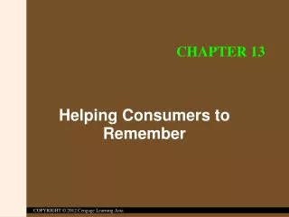 Helping Consumers to Remember