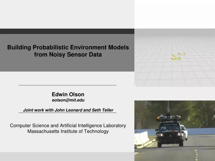 building probabilistic environment models from noisy sensor data