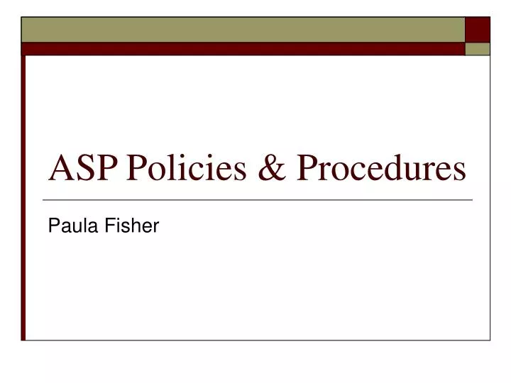 asp policies procedures