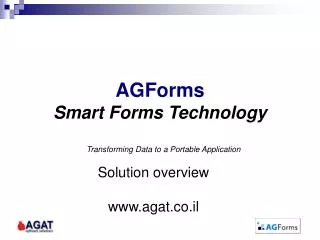 AGForms Smart Forms Technology