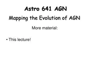 Astro 641 AGN