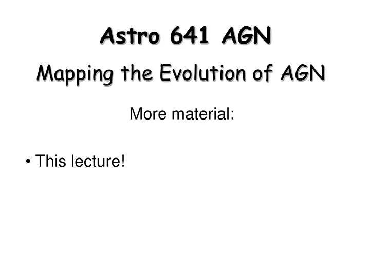 astro 641 agn