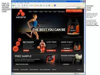 Customer enters the Ascend Online Shop from here on the home page. During the online