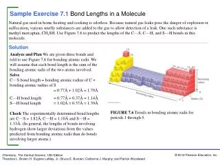 Sample Exercise 7.1 Bond Lengths in a Molecule