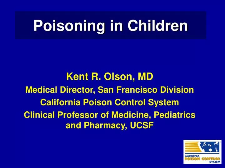 poisoning in children