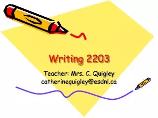 Writing 2203
