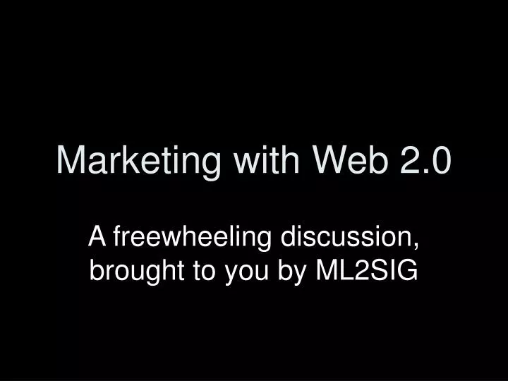 marketing with web 2 0