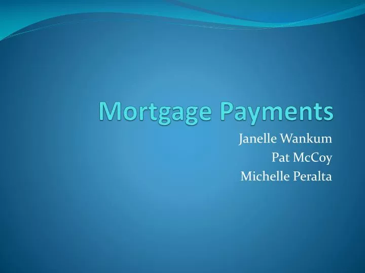 mortgage payments