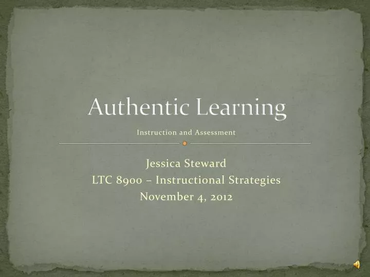 authentic learning