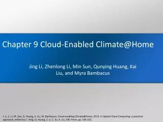 Chapter 9 Cloud-Enabled Climate@Home
