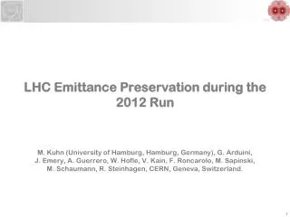 LHC Emittance Preservation during the 2012 Run
