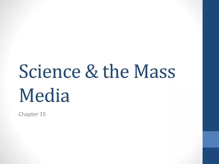 science the mass media