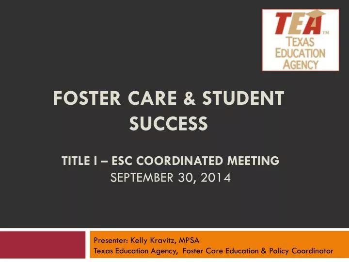 foster care student success title i esc coordinated meeting september 30 2014