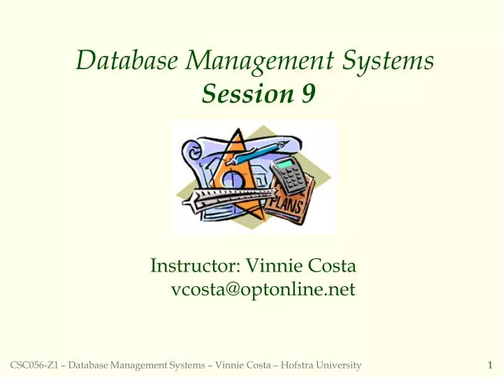database management systems session 9