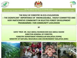 THE ROLE OF FORESTRY IN ECO-CIVILIZATION