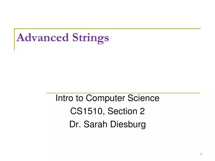 advanced strings