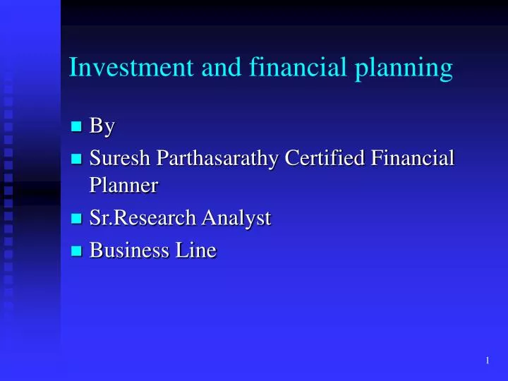 investment and financial planning