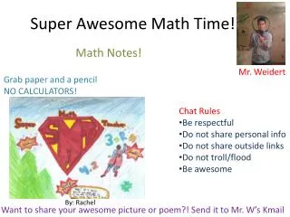 Super Awesome Math Time!