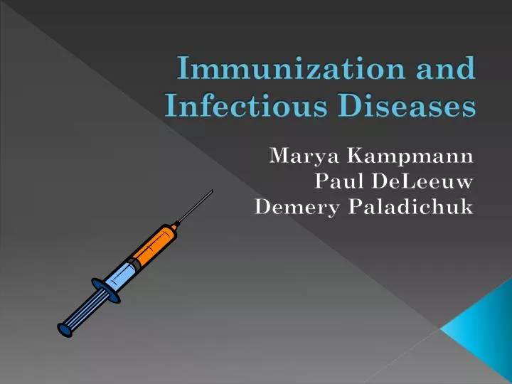 immunization and infectious diseases