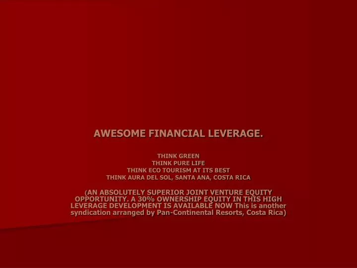 awesome financial leverage