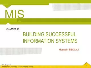 BUILDING SUCCESSFUL INFORMATION SYSTEMS