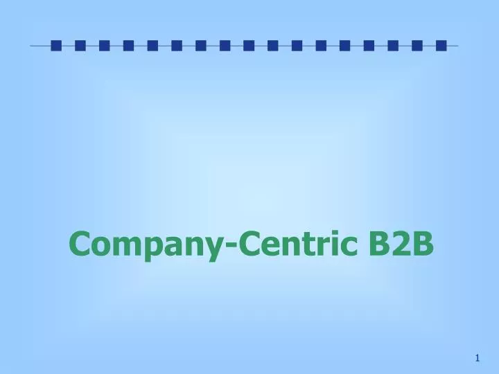 company centric b2b