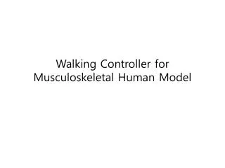 Walking Controller for Musculoskeletal Human Model