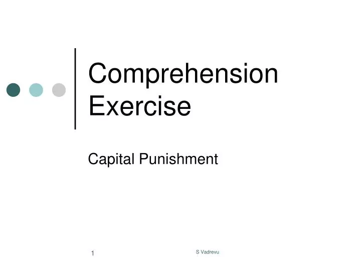 comprehension exercise