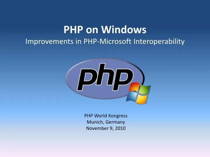 php on windows improvements in php microsoft interoperability