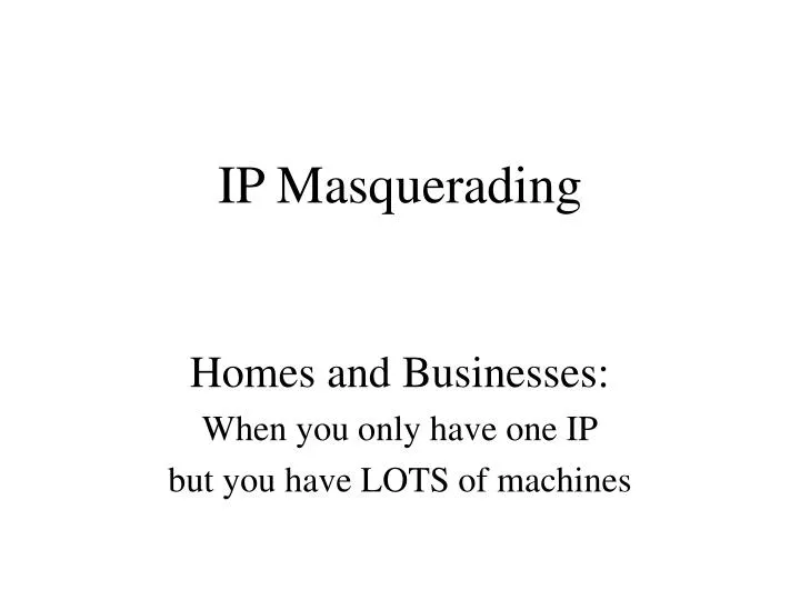 ip masquerading