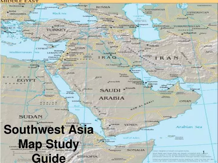 southwest asia map study guide