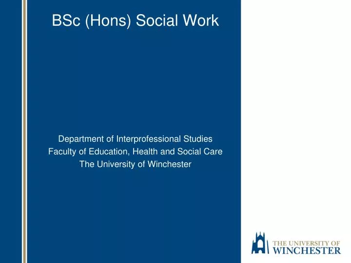 bsc hons social work