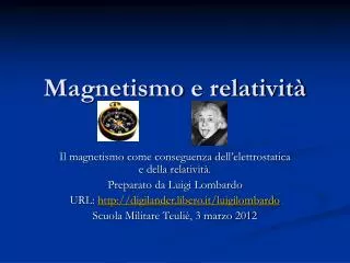 Magnetismo e relatività