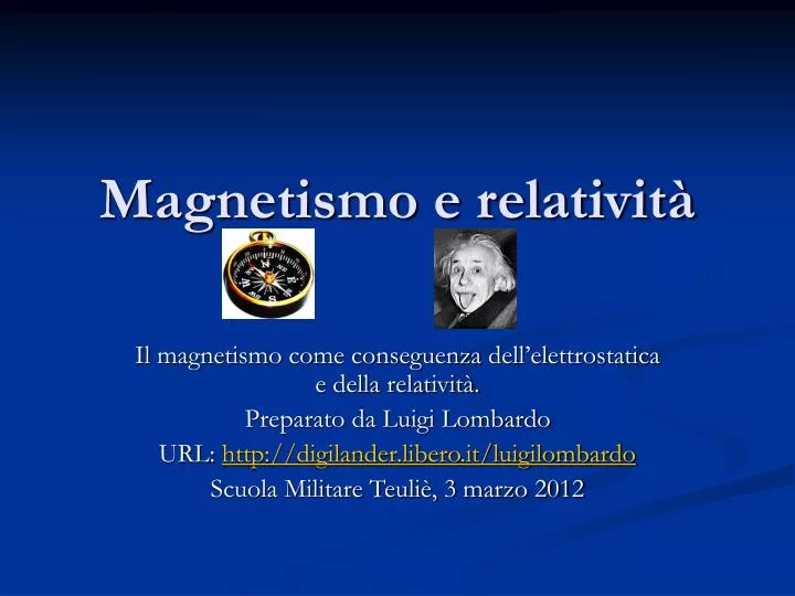 magnetismo e relativit