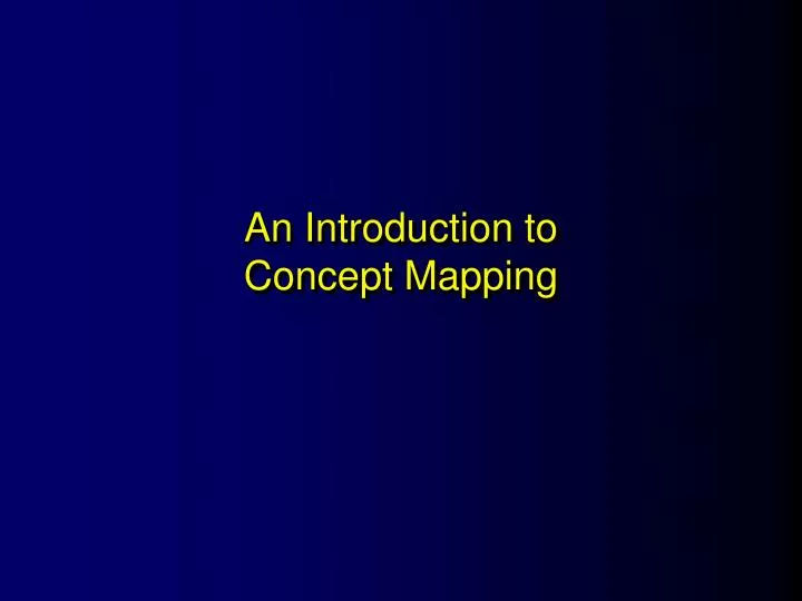 an introduction to concept mapping