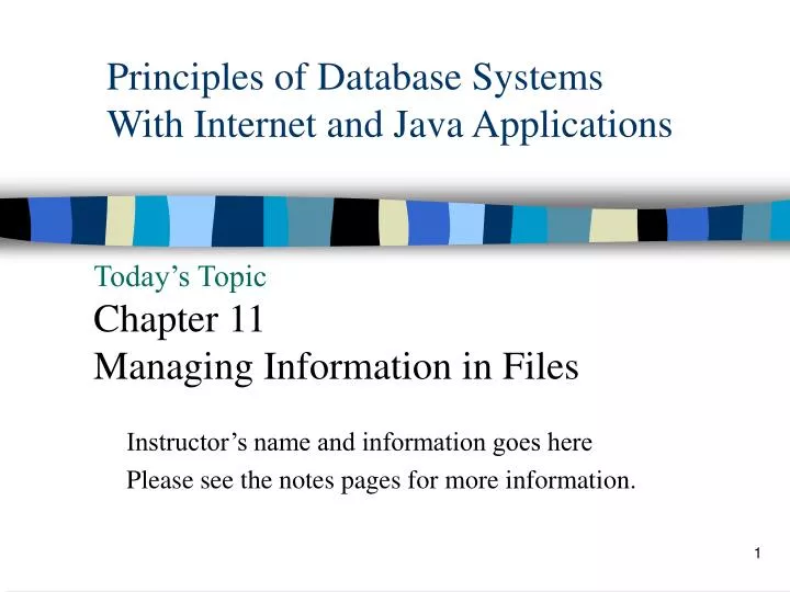 principles of database systems with internet and java applications