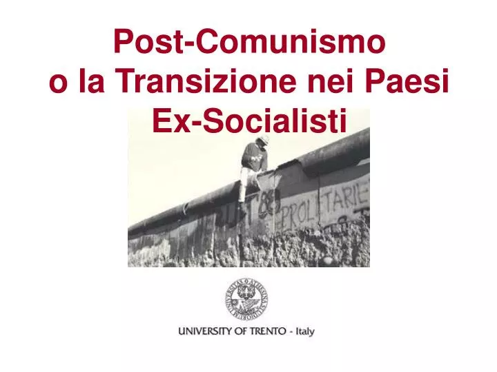 post comunismo o la transizione nei paesi ex socialisti