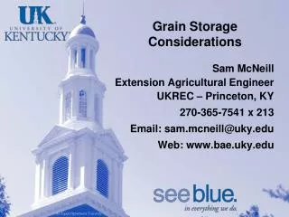 Grain Storage Considerations