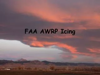 FAA AWRP Icing