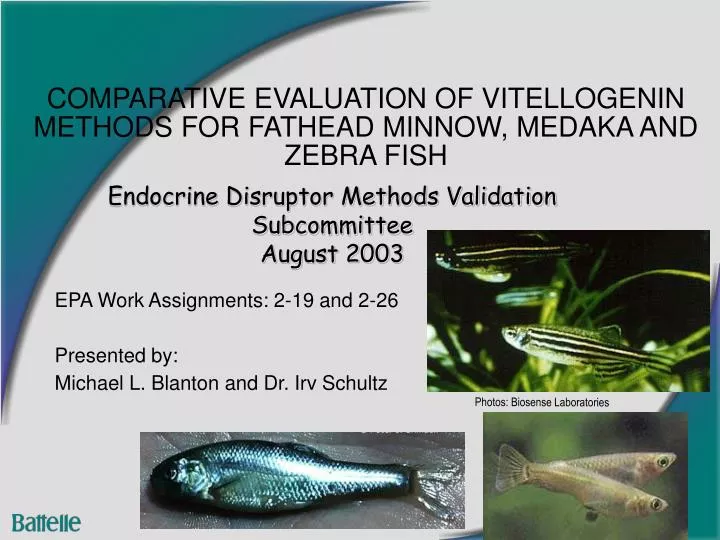 endocrine disruptor methods validation subcommittee august 2003