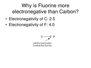 Why is Fluorine more electronegative than Carbon?