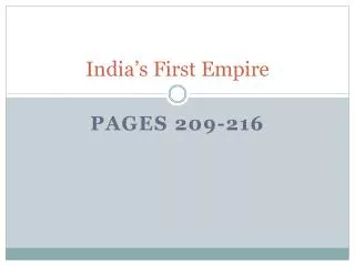 India’s First Empire