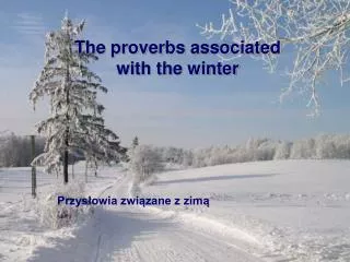 Przysłowia związane z zimą