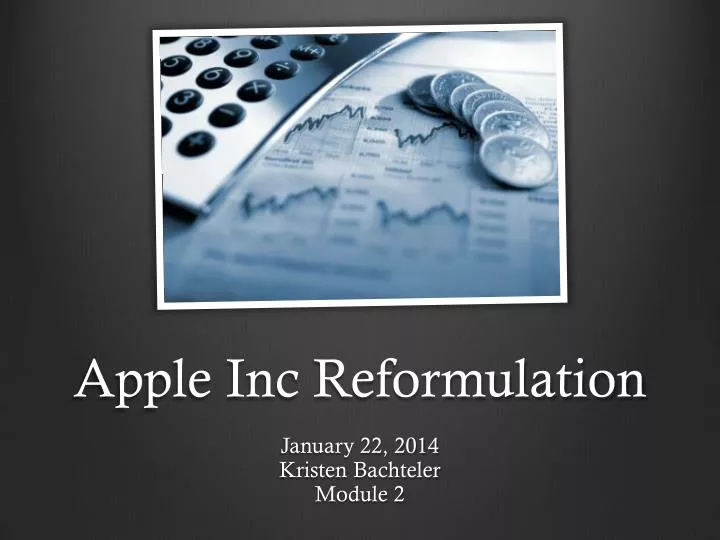 apple inc reformulation
