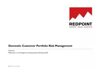 Domestic Customer Portfolio Risk Management