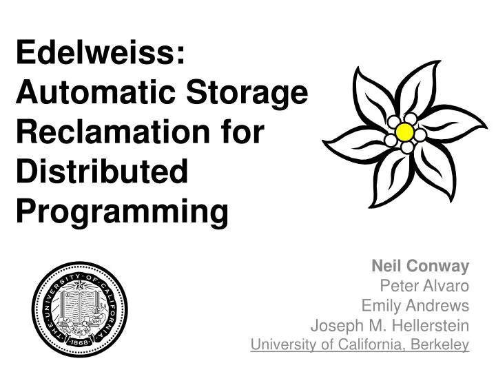 edelweiss automatic storage reclamation for distributed programming