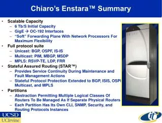 Chiaro’s Enstara™ Summary